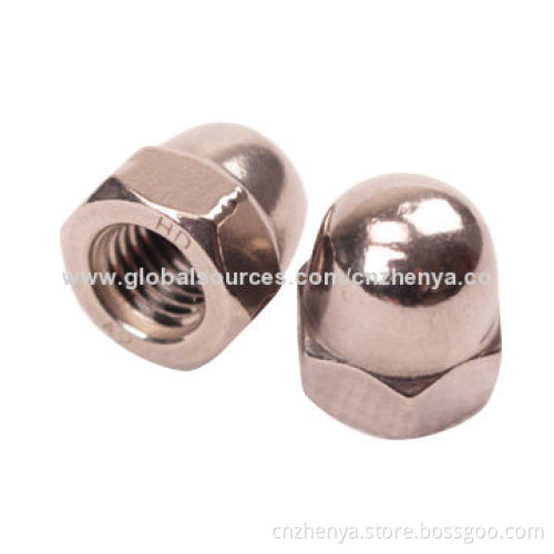 Cap Nuts, DIN1587/GB923, Zinc-plated to Black Surface